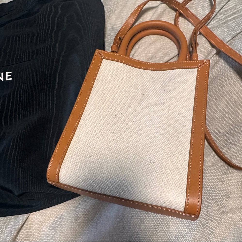 Celine Cabas Vertical Natural Tan Bag - Picture 4 of 10